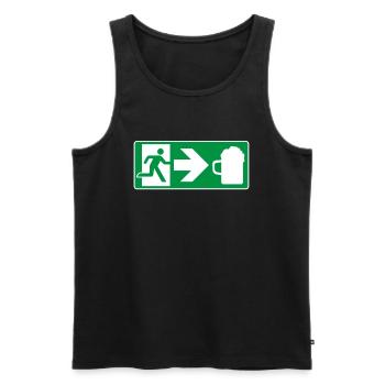 Emergency Exit Beer - Men's Premium Organic Tank Top - black - Front - AI Model Male 178 light (178cm)