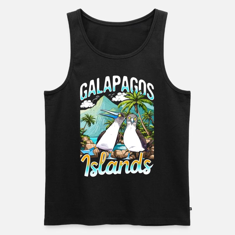Galapagos Islands - Männer Premium Bio Tank Top - Schwarz