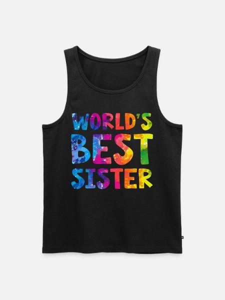 World's Best Sister - Men's Premium Organic Tank Top - black