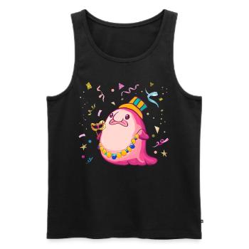 Carnaval Kawaii Blobfish - Débardeur bio Premium Homme - noir - Devant - Michal (187cm)