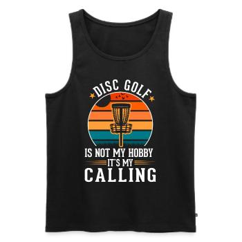 Discgolf Wurfscheibe Disc Golf - Männer Premium Bio Tank Top - Schwarz - Vorne - Michal (187cm)