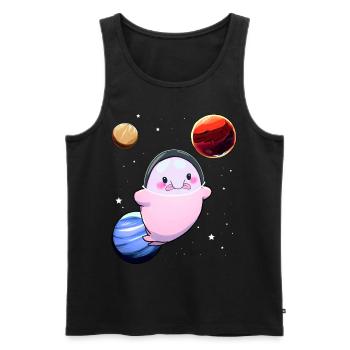 Drôle Blobfish Space Astronaut Planet - Débardeur bio Premium Homme - noir - Devant - Michal (187cm)