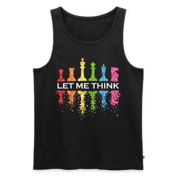 Chess Chess Tournament Chess Set LGBTQ Rainbow - Men's Premium Organic Tank Top - black - Front - AI Model Male 178 light (178cm)