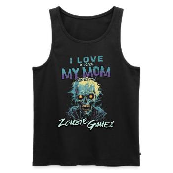 J’adore mes jeux vidéo Mom Zombie pour les gamers - Débardeur bio Premium Homme - noir - Devant - Michal (187cm)