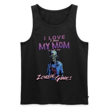 J’aime ma maman Zombie Jeux vidéo pour les joueurs Gamers - Débardeur bio Premium Homme - noir - Devant - Michal (187cm)