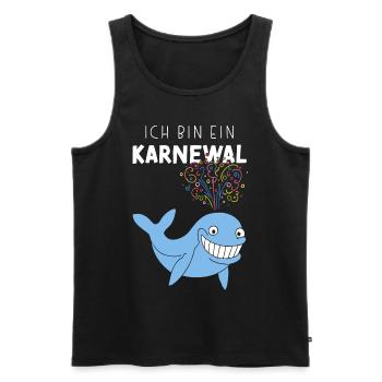 Ich bin ein Karnewal Karneval Konfetti Fastelovend - Männer Premium Bio Tank Top - Schwarz - Vorne - AI Model Male 178 light (178cm)