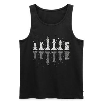 Chess Chess Player Chess Player Chess Tournament - Men's Premium Organic Tank Top - black - Front - AI Model Male 178 light (178cm)