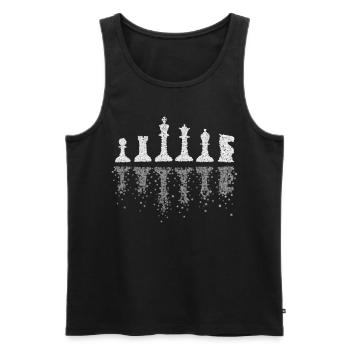 Joueur d’échecs Joueur d’échecs Tournoi d’échecs Maître d’échecs - Débardeur bio Premium Homme - noir - Devant - AI Model Male 178 light (178cm)