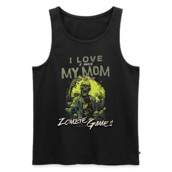 J’aime ma maman Zombie Jeux vidéo pour les joueurs Gamers - Débardeur bio Premium Homme - noir - Devant - Michal (187cm)