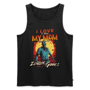 J’aime ma maman Zombie Jeux vidéo pour les joueurs Gamers - Débardeur bio Premium Homme - noir - Devant - Michal (187cm)