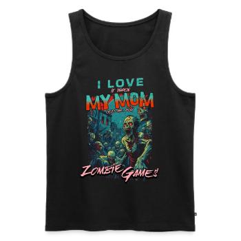 J’adore mes jeux vidéo Mom Zombie pour les gamers - Débardeur bio Premium Homme - noir - Devant - Michal (187cm)