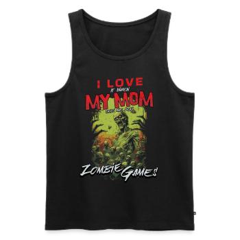 J’adore mes jeux vidéo Mom Zombie pour les gamers - Débardeur bio Premium Homme - noir - Devant - Michal (187cm)