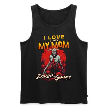 J’adore mes jeux vidéo Mom Zombie pour les gamers - Débardeur bio Premium Homme - noir - Devant - Michal (187cm)