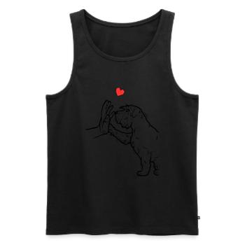 Miniature Schnauzer Niedlicher Miniature - Männer Premium Bio Tank Top - Schwarz - Vorne - Michal (187cm)