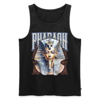 Tut-Ench-Amun, Egyptian Pharaoh, Egypt - Men's Premium Organic Tank Top - black - Front - Michal (187cm)