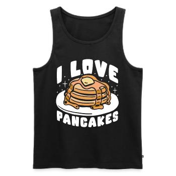 J’adore les crêpes - Débardeur bio Premium Homme - noir - Devant - Michal (187cm)
