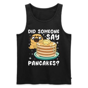 Quelqu’un a-t-il dit crêpes - Débardeur bio Premium Homme - noir - Devant - Michal (187cm)