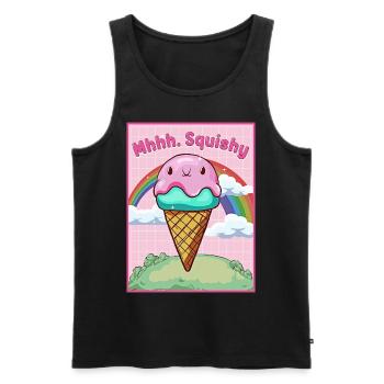 Kawaii Blobfish Ice Cream - Men's Premium Organic Tank Top - black - Front - AI Model Male 178 light (178cm)