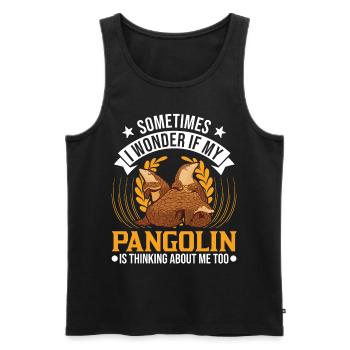 Pangolin Cadeau Pangolin - Débardeur bio Premium Homme - noir - Devant - Michal (187cm)