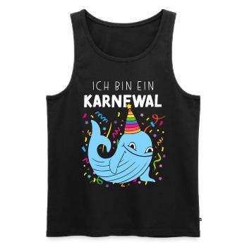 Ich bin ein Karnewal Kölner Karneval Konfetti Jeck - Männer Premium Bio Tank Top - Schwarz - Vorne - AI Model Male 178 light (178cm)