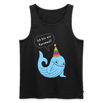Ich bin ein Karnewal Karneval Fasching Konfetti - Männer Premium Bio Tank Top - Schwarz - Vorne - AI Model Male 178 light (178cm)