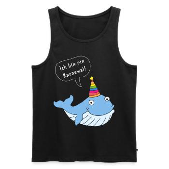 Ich bin ein Karnewal Karneval Konfetti Fastelovend - Männer Premium Bio Tank Top - Schwarz - Vorne - AI Model Male 178 light (178cm)