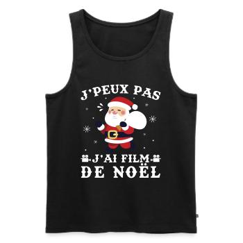 J'peux pas j'ai film de Noël - Débardeur bio Premium Homme - noir - Devant - AI Model Male 178 light (178cm)