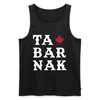 Tabarnak Je Me Barre Au Canada Feuille D'érable - Débardeur bio Premium Homme - noir - Devant - AI Model Male 178 light (178cm)