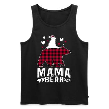 Mama Bear - Männer Premium Bio Tank Top - Schwarz - Vorne - AI Model Male 178 light (178cm)