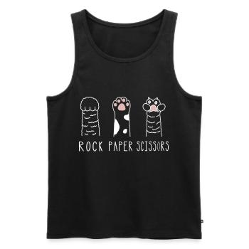 Rock Paper Scissors - Men's Premium Organic Tank Top - black - Front - AI Model Male 178 light (178cm)