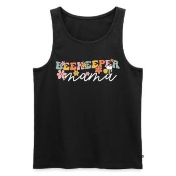 Groovy Imkerei Mama - Männer Premium Bio Tank Top - Schwarz - Vorne - Michal (187cm)