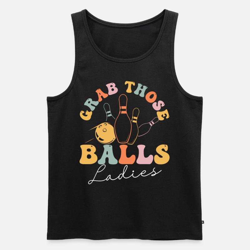 Groovy Bowlingkugeln - Männer Premium Bio Tank Top - Schwarz