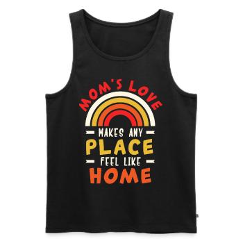 Mom's Love Feel Like Home Inspiring Mother's Day f - Männer Premium Bio Tank Top - Schwarz - Vorne - Michal (187cm)