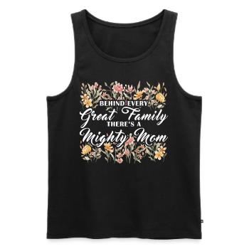 Great Family Mighty Mom Inspiring Saying for Mothe - Männer Premium Bio Tank Top - Schwarz - Vorne - Michal (187cm)