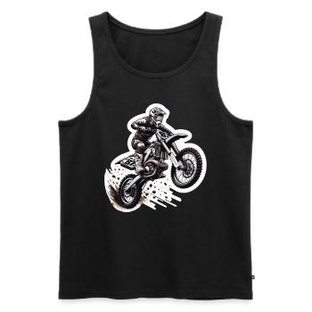 Motocross Moto Motocross Pilote Motocross Motocross - Débardeur bio Premium Homme - noir - Devant - Michal (187cm)
