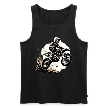Motocross Moto Motocross Pilote Motocross Motocross - Débardeur bio Premium Homme - noir - Devant - Michal (187cm)