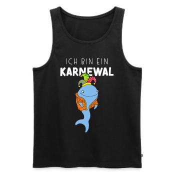 Ich bin ein Karnewal Karneval Fasching Konfetti - Männer Premium Bio Tank Top - Schwarz - Vorne - AI Model Male 178 light (178cm)