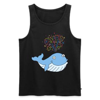 Karneval Fasching Konfetti Wal Konfettiregen - Männer Premium Bio Tank Top - Schwarz - Vorne - AI Model Male 178 light (178cm)