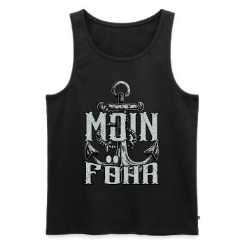 Moin Föhr - Männer Premium Bio Tank Top - Schwarz - Vorne - Michal (187cm)