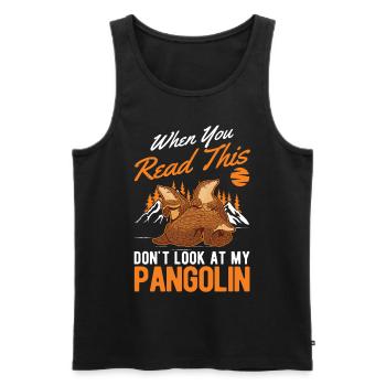 Cadeau Pangolin Pangolin - Débardeur bio Premium Homme - noir - Devant - Michal (187cm)
