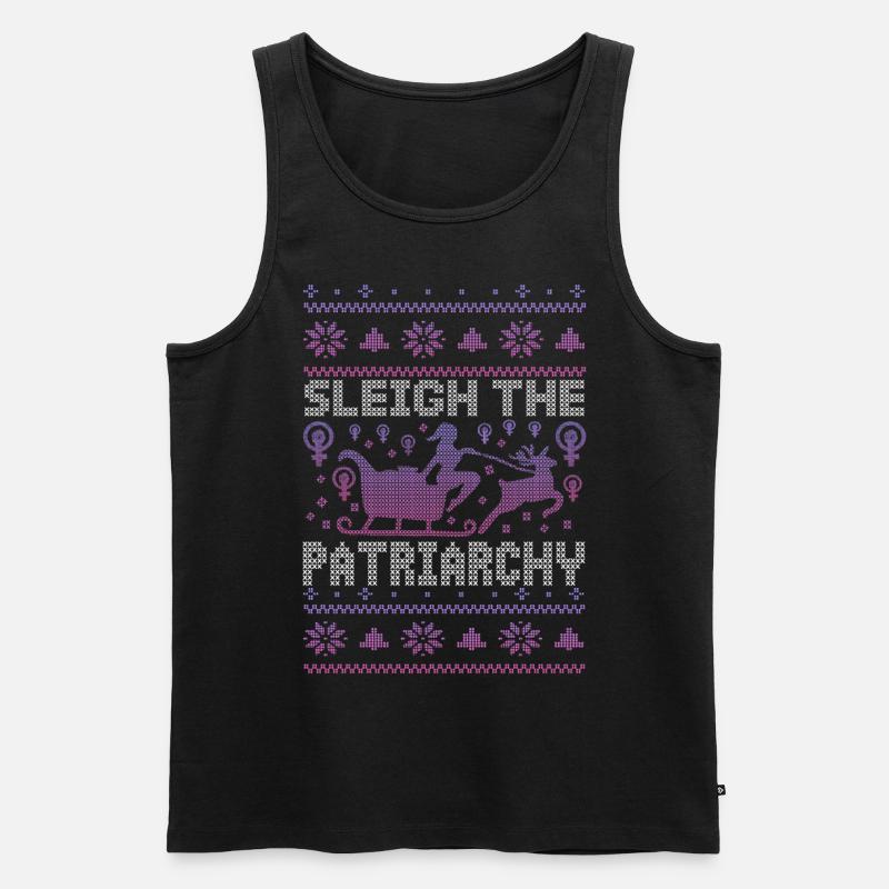 Sleigh The Patriarchy - Männer Premium Bio Tank Top - Schwarz