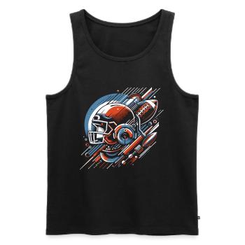 American Football Football Football Helm Football - Männer Premium Bio Tank Top - Schwarz - Vorne - Michal (187cm)
