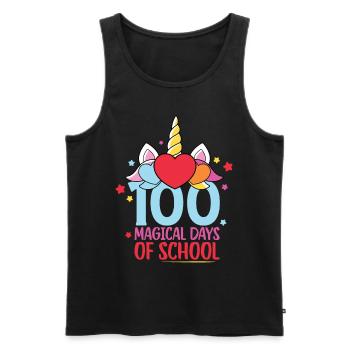 100 magical Days of School - 100 Days of School - Men's Premium Organic Tank Top - black - Front - AI Model Male 178 light (178cm)