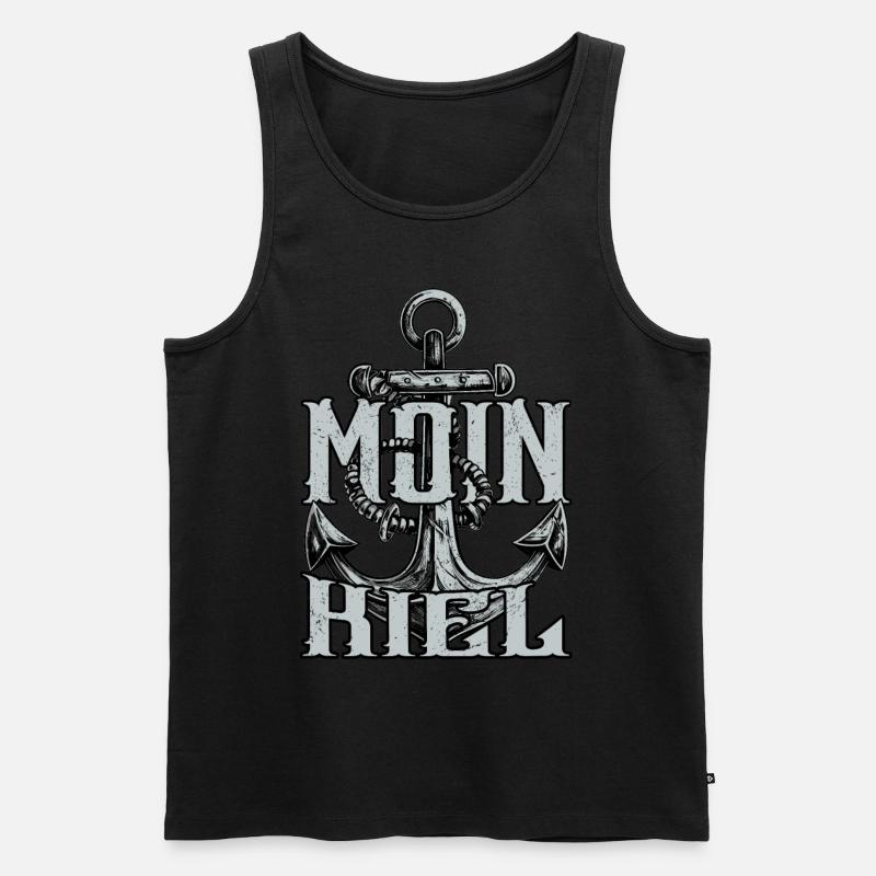 Moin Kiel - Männer Premium Bio Tank Top - Schwarz