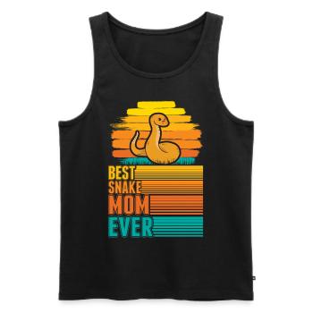 Meilleure maman serpent - Débardeur bio Premium Homme - noir - Devant - Michal (187cm)