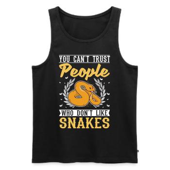 Schlangen Besitzer Kornnatter Natter - Männer Premium Bio Tank Top - Schwarz - Vorne - AI Model Male 178 light (178cm)