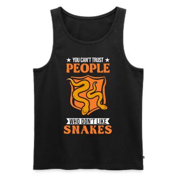 Snake Owner Corn Snake Snake - Men's Premium Organic Tank Top - black - Front - Michal (187cm)