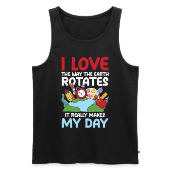 I Still Read Children's Books - Männer Premium Bio Tank Top - Schwarz - Vorne - AI Model Male 178 light (178cm)