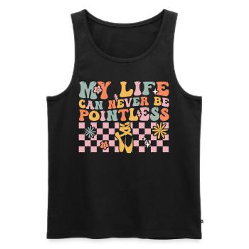 Groovy Ballerina Ballet Dancer - Men's Premium Organic Tank Top - black - Front - Michal (187cm)
