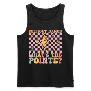 Groovy Ballerina - Men's Premium Organic Tank Top - black - Front - AI Model Male 178 light (178cm)